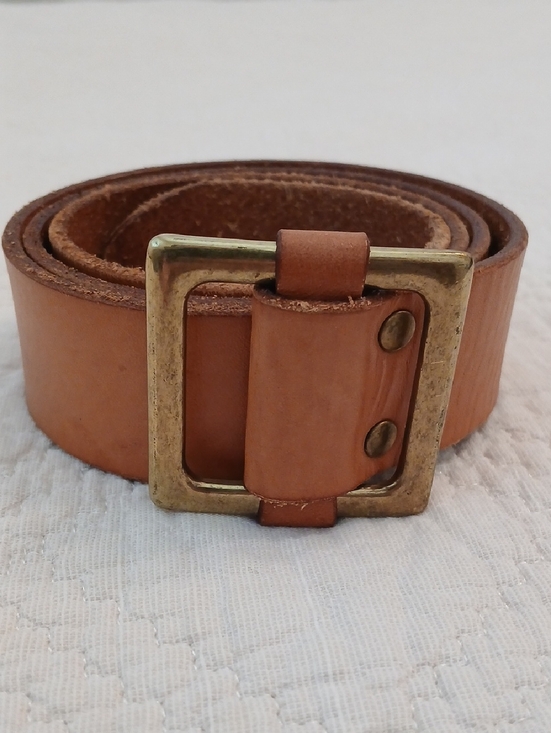 GAP Accessories - Leather Belt With Brass Buckle
